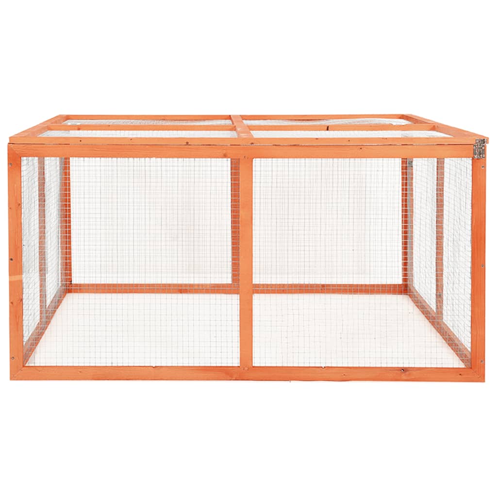 vidaXL Rabbit Hutch Bunny Cage with Hinged Door Rabbit Enclosure Solid Wood