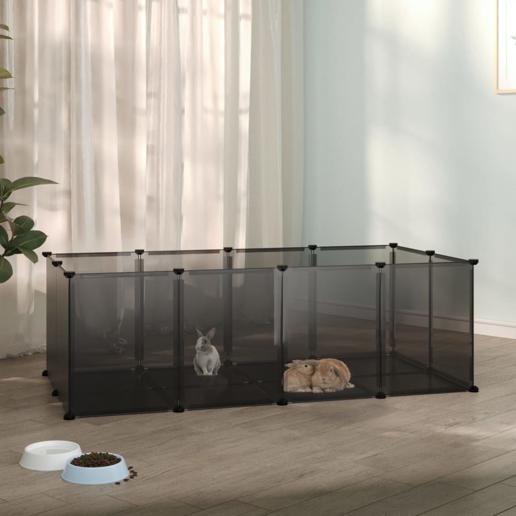 vidaXL Small Animal Cage DIY Small Animal House Rabbit Hutch PP and Steel