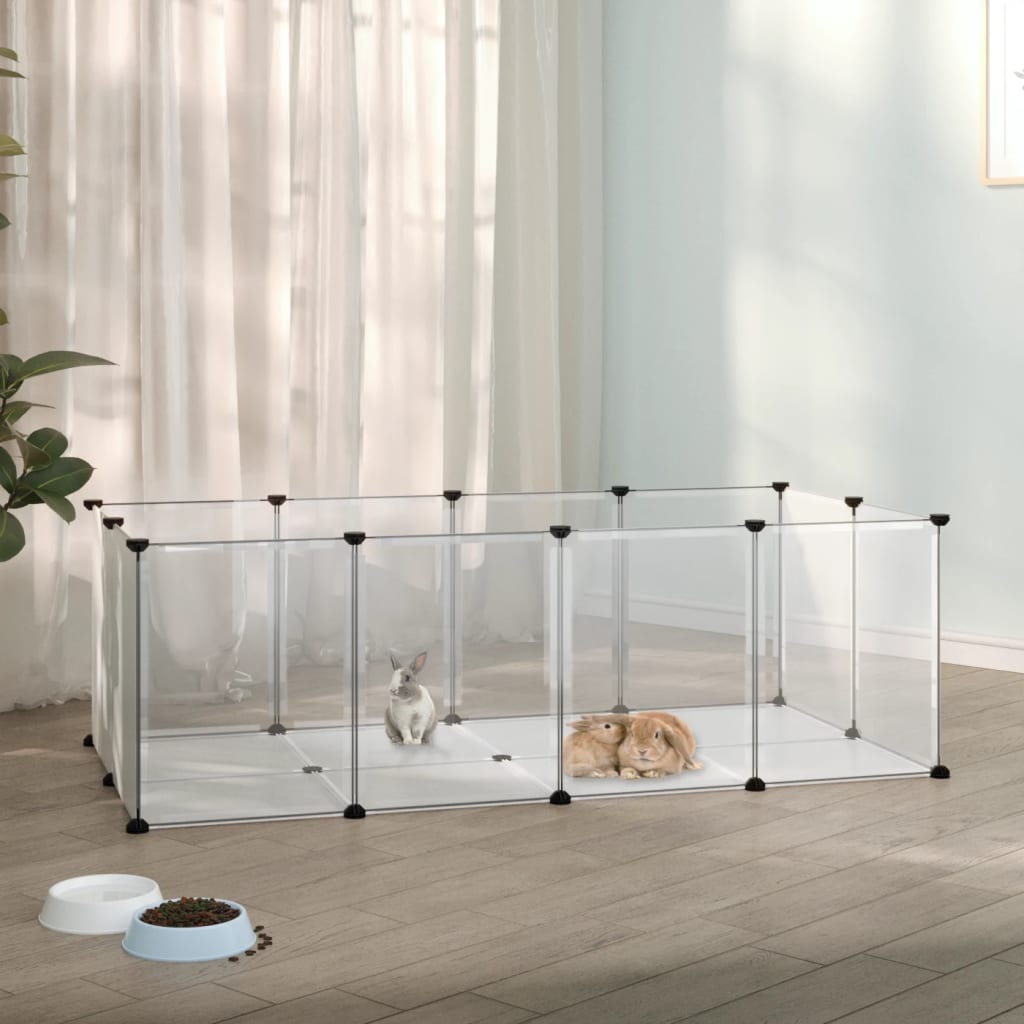 vidaXL Small Animal Cage DIY Small Animal House Rabbit Hutch PP and Steel