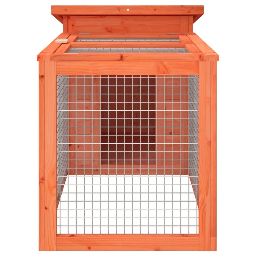 vidaXL Rabbit Hutch Brown 39.6"x21.3"x21.7" Solid Wood Pine