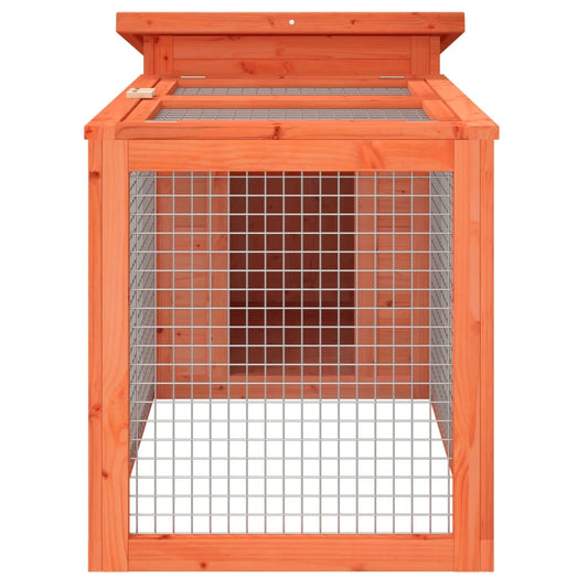 vidaXL Rabbit Hutch Brown 39.6"x21.3"x21.7" Solid Wood Pine