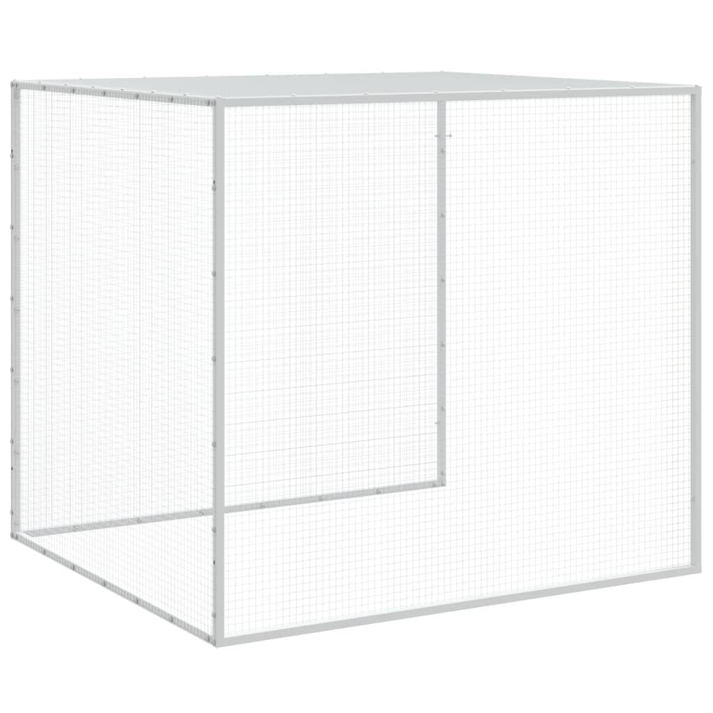 vidaXL Chicken Cage with Roof Metal Chicken Coop Animal House Galvanized Steel