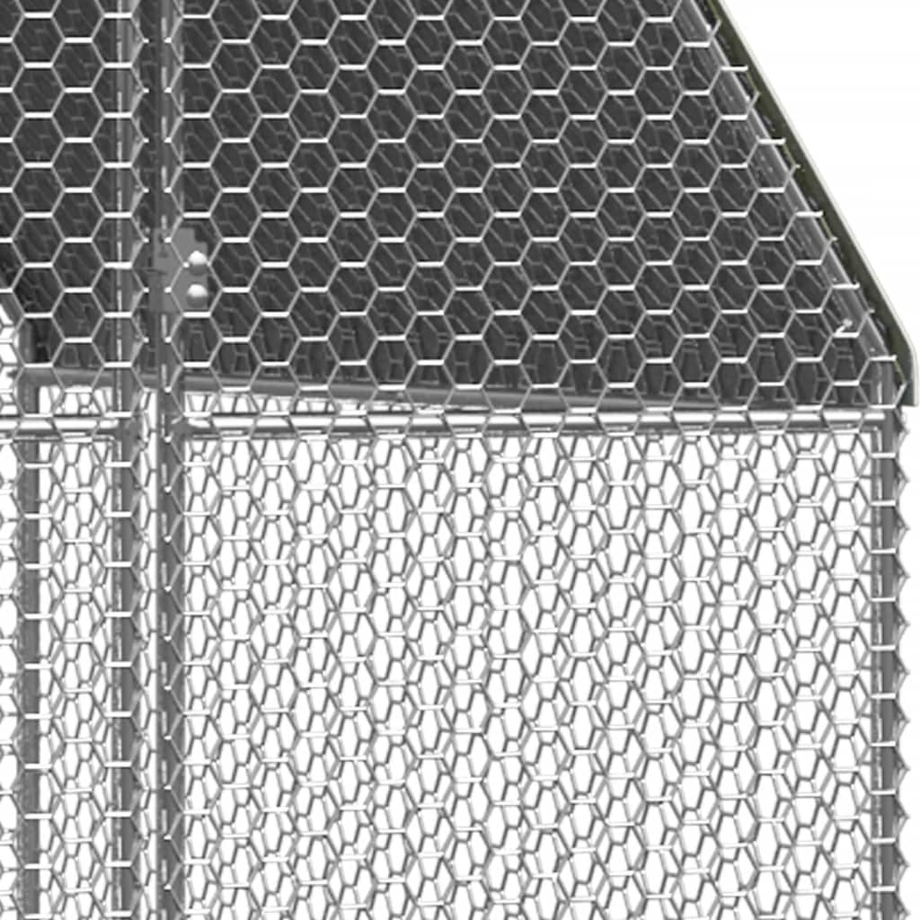 vidaXL Chicken Cage 6.6'x13.1'x6.6' Galvanized Steel