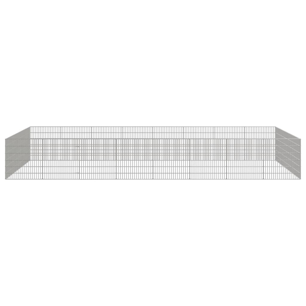 vidaXL Free Range Animal Enclosure 24-Panel 21.3"x23.6" Galvanized Iron