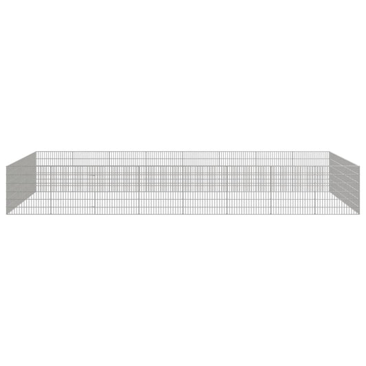 vidaXL Free Range Animal Enclosure 24-Panel 21.3"x23.6" Galvanized Iron